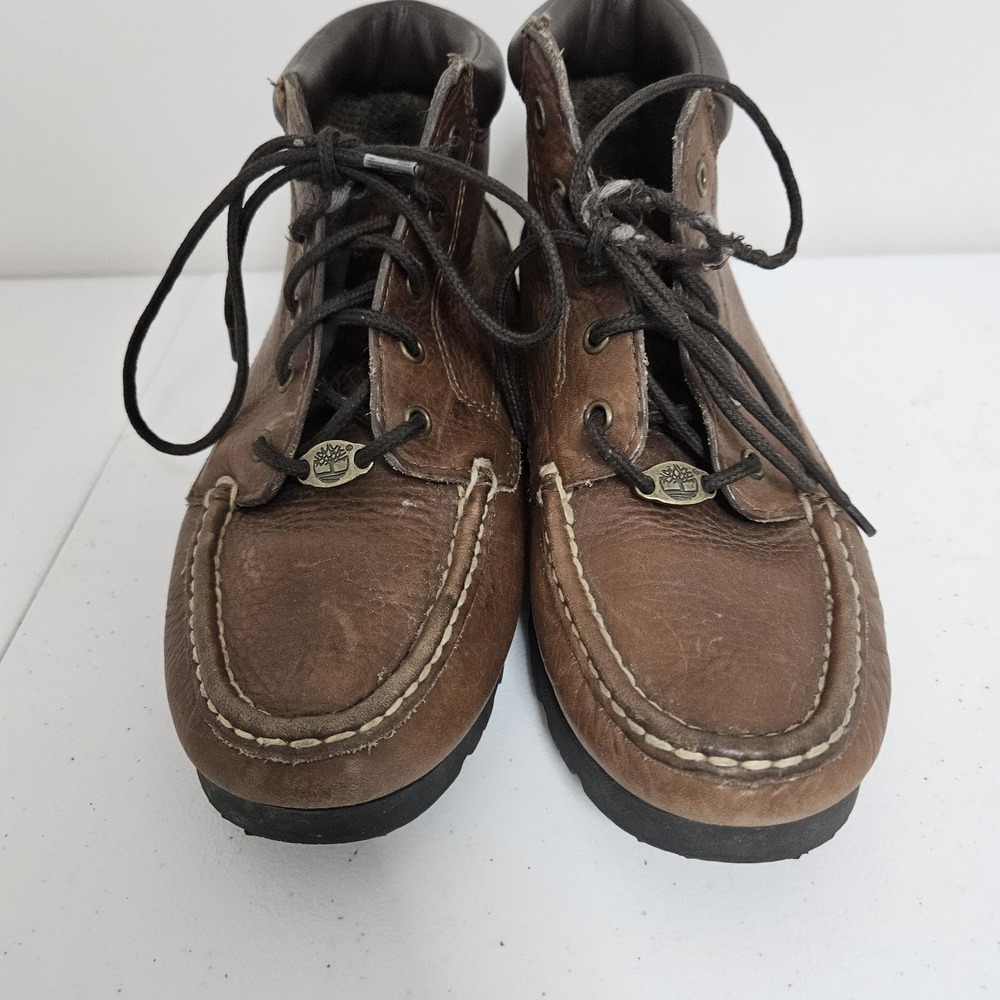 Vintage 1990's Y2K Leather Timberland Womens Brown Chukka Style Boots Size 7.5M* - Picture 5 of 9
